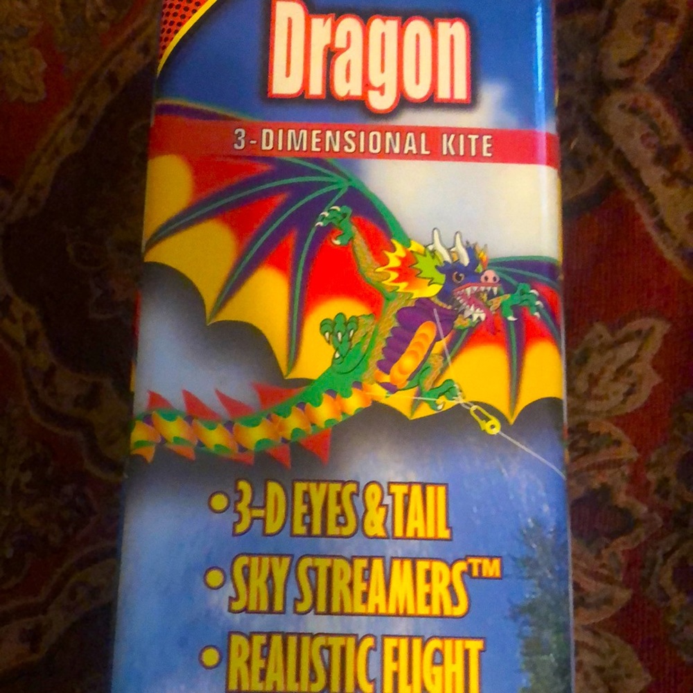 Dragon kite 3 dimensional ready to fly 67” over 5 foot wingspan